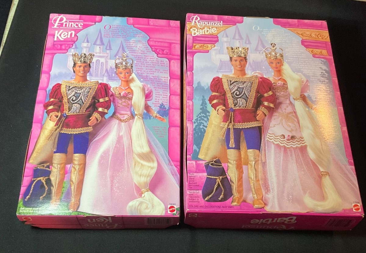 Mattel 1997 Barbie Rapunzel and Prince Ken New in Box | eBay