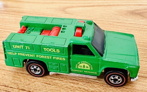 Hot Wheels Redline 1974 Forest Rescue Truck Agriculture Green Near Mint