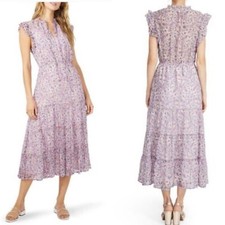 BB Dakota by Steve Madden Womens Ditsy Floral Sleeveless Printed Chiffon Dress