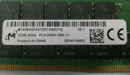 Micron MTA36ASF4G72PZ-2G6D1 32GB 2Rx4 PC4-2666V DDR4 ECC Server Memory - Picture 7 of 7