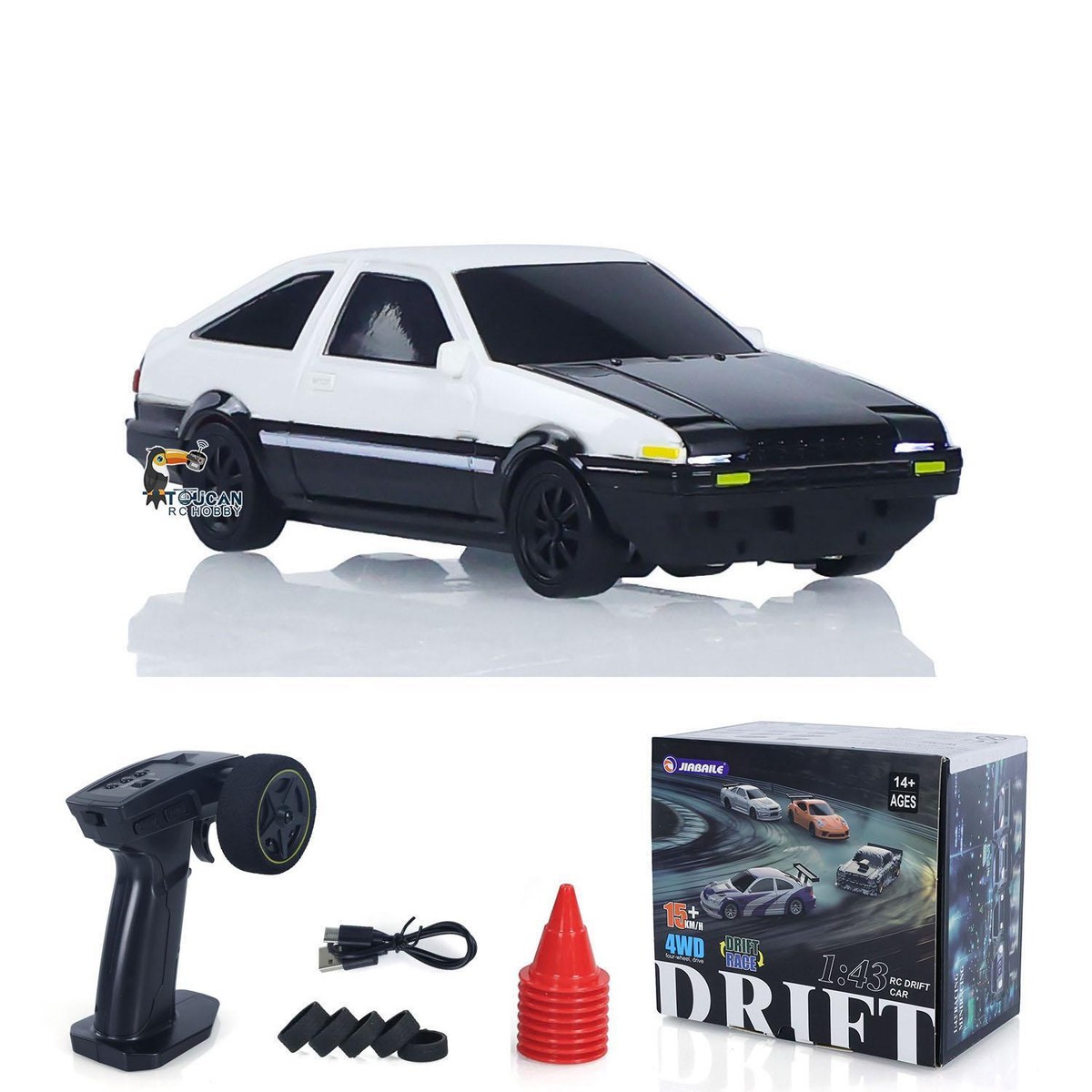 1/43 High Speed 2.4G Radio Controlled Racing Car AE86 4WD RC Drift