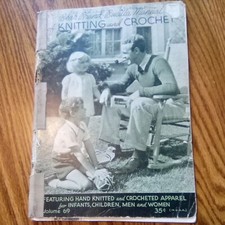 Bear Brand Bucilla Manual Of Knitting And Crochet Volume 69 1933 Pattern Booklet