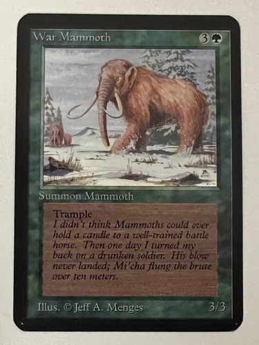 Magic the Gathering MTG Alpha War Mammoth NM- (Beta Bob) - 第 1/2 張圖片