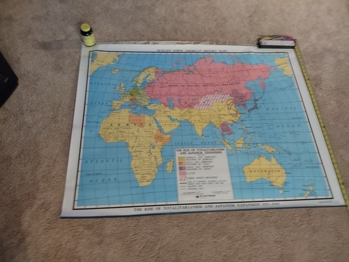 WWII Quillen - Johns map the rise of totalitarianism & japanese expansion 1917 - Picture 3 of 6