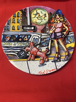 Red Grooms Moonstruck Pop Art Plate