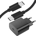 Schnellladegerät Schnellladekabel USB-C 1m 2m 3m 25W Universell Ladeset schwarz