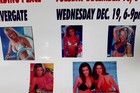 Vtg  Hooters 2002 Bikini Calendar Tour Laminated Budweiser Poster Banner Beer — photo 2