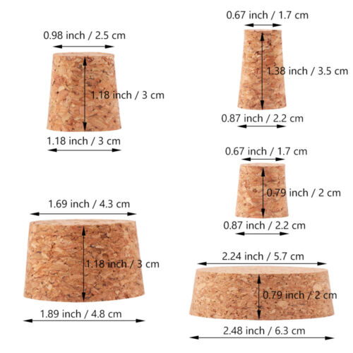 Cork Plugs Set Wooden Bottle Plug Wine Bottle Closer Assorted Size Cork Stoppers - Picture 7 of 12