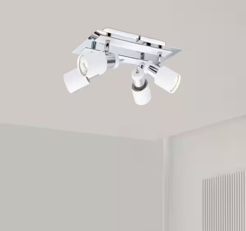 Eglo Davida 10.54 in. 4-Light Chrome Semi-Flush Mount Sealed - Picture 9 of 14