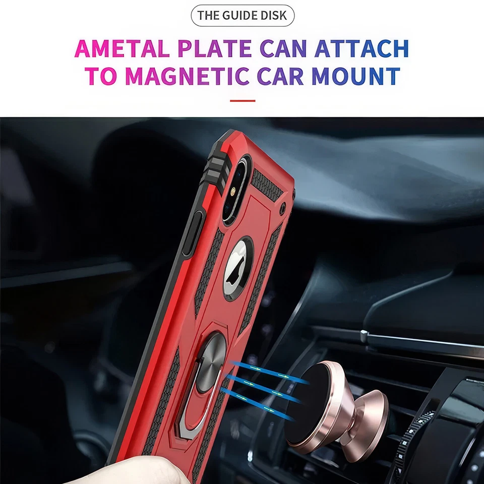 COVER ANTIURTO ANELLO MAGNETICOx APPLE IPHONE 6 - 13 Pro Max CUSTODIA TPU RUGGED - Immagine 2 di 4