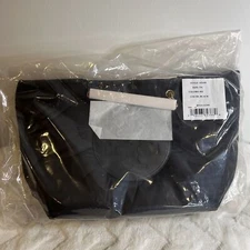 NWT Tory Burch 152450 Ella Puffy Chain Tote Shoulder Bag Black Nylon