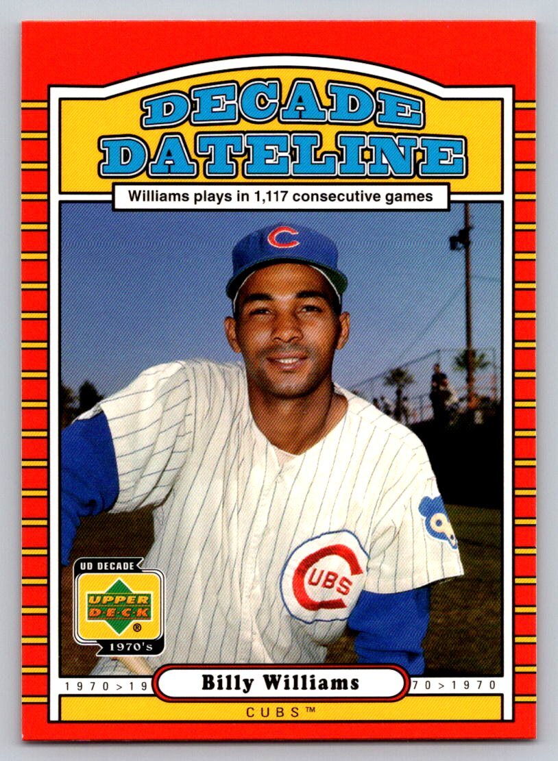 2001 Upper Deck Decade 1970's #111 Billy Williams Chicago Cubs