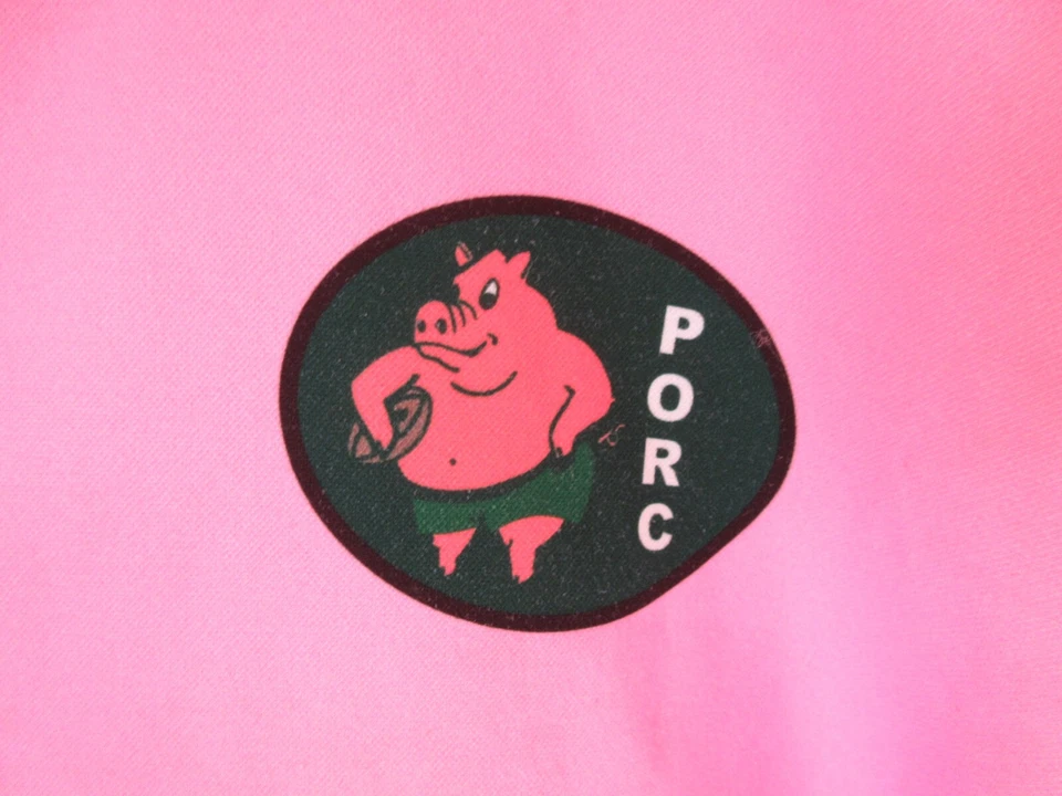 Maillot rugby PORC PARIS OLYMPIQUE porté n°22 rose L - Photo 3/4
