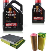 Mann Inspektionspaket 6L Motul 8100 X-Clean+ 5W-30 FüR Mercedes-Benz A-Klasse