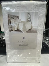 Hotel Collection Classic Hydrangea Euro Pillow Sham White New