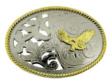 Eagle Belt Buckle American Metal Mens Cowboy Western Rodeo Trophy Limited Texas