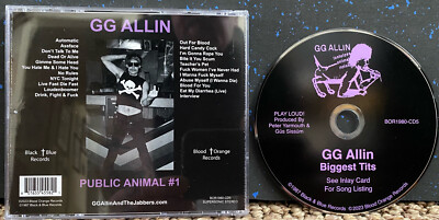 GGALLIN PUBLICANIMAL#1 Black+Blue QCAマト GG Allin Public Animal #1 / Biggest Tits CD NEW SEALED OFFICIAL