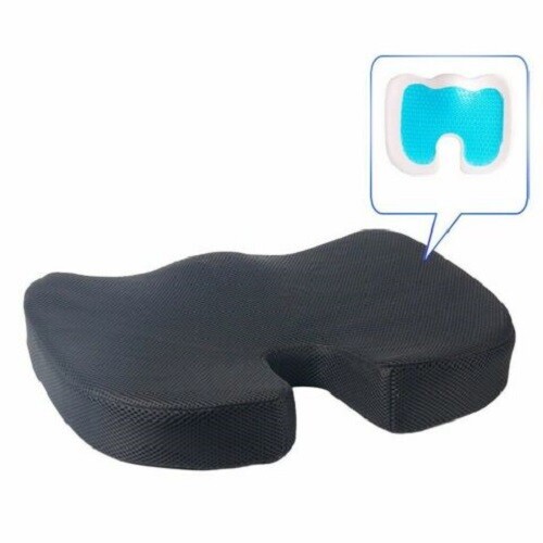 Cuscino Sedile Coccige Sottile Memory Foam Ortopedico Supporto Coccige Sedia Ufficio - Miniatura 9