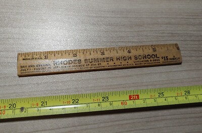 tobacco prices in rhodes duty free Vintage Rhodes Summer High School New York Advertising Wood Ruler