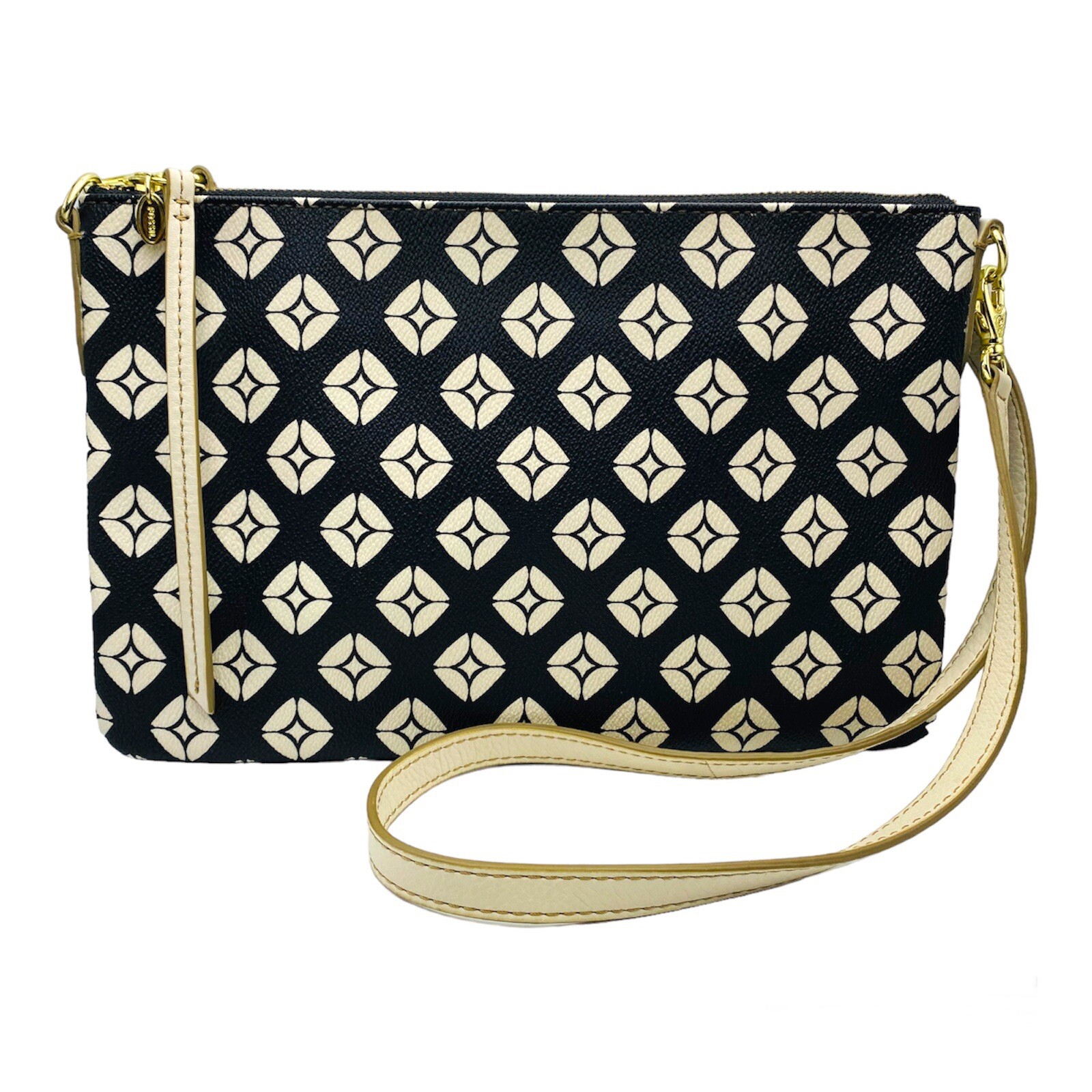 Fossil Signature Coated Canvas Sydney Top Zip Crossbo… Gem