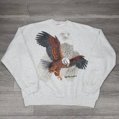 Vintage Eagle Mountain Sanctuary Size XL Pullover Sweatshirt Hanes Made In USA