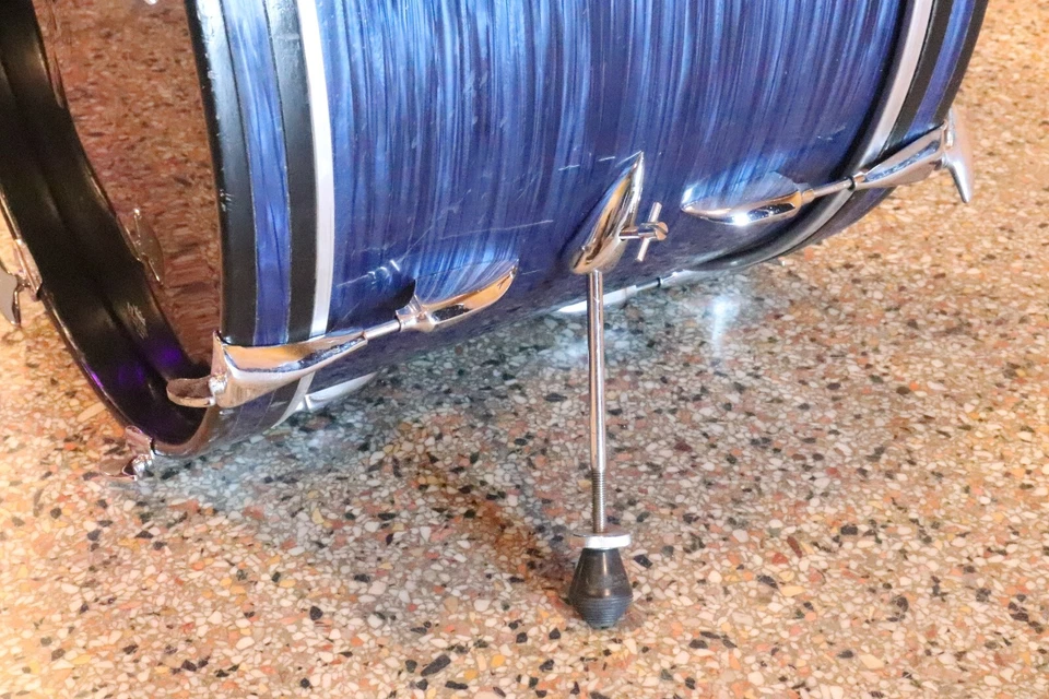 SONOR Teardrop Juego de Batería Pizarra Azul 3 Piezas Vintage Años 60 20/16/13" Foto 3 de 4