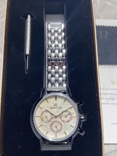 Abbott Lyon Silver Pearl Link Nueva 40 Watch