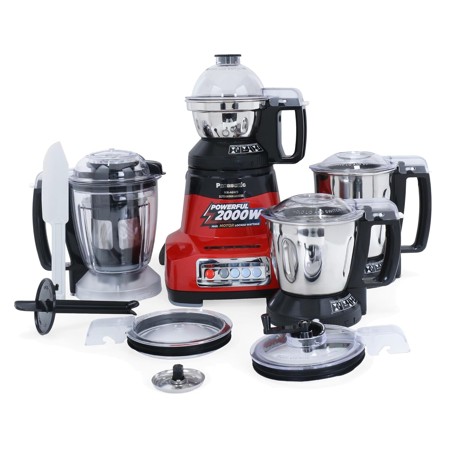 Panasonic MX-AE475 Mixer Grinder,Monster 2000W Super 4 Steel