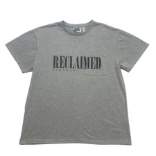 RECLAIMED VINTAGE Shirt Mens XL Gray Black Short Sleeve Front Pocket