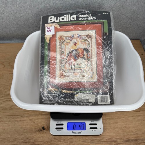 Bucilla Counted Cross Stitch Kit Western Classic #40629 Cowboy VTG 1992 SEALED - Picture 8 of 8