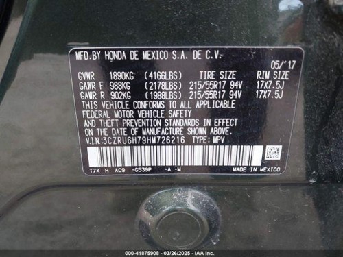Used Ignition Switch fits: 2017 Honda Hr-v keyless ignition Smart Entry Grade A - Picture 11 of 24