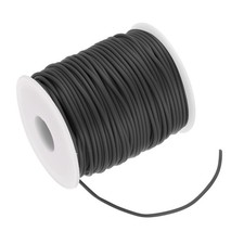 54.7 Yards Hollow Pipe Tubing Rubber Cord Knitting Barber Cord Black,