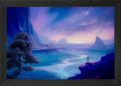 Bluescape gerahmtes Wandbild Poster Leinwanddruck Bild