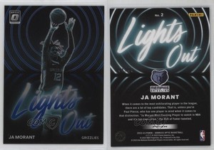2022-23 Panini Donruss Optic Lights Out Blue Prizm /49 Ja Morant #2