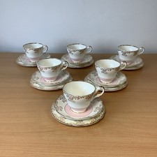 Vintage Regency Bone China 18 Piece Tea Set Cups Saucers Plates