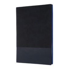 Hardcover Leather Lined Note Book, 100 Pages 8.3x5.7" A5, Blue