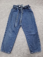 New Look Jeans Size 16 Paperbag High Waist Ankle Grazer Elasticated