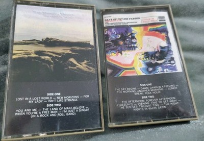 Moody Blues 2 Cassette Tape Lot Vintage. Days Of Future Passed, Seventh Sojourn
