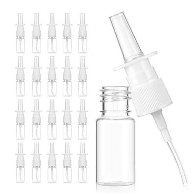 PUERFOCA 20 Stück Nasensprühflasche, 10 ml nachfüllbar leer klein, transparent 