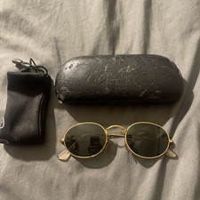 Vintage B L RAY-BAN Arista W2471 YPAS Oval Sunglasses Gold 48 14 120 Made USA