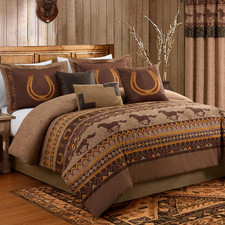 Chezmoi Collection Sedona 7-Piece Southwestern Wild Horses Microsuede Bedding Co