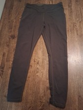 Prana Dark Olive Green Textured Leggings Athletic Athleasure L