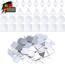 120 Stück Kleine Spiegel Zum Basteln, 4 Formen Mini-Spiegelstücke Zum Basteln Se