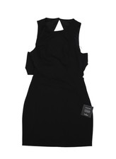 Lulus Dress Womens Small Black Cutout High Neck Bodycon Mini Party Cocktail