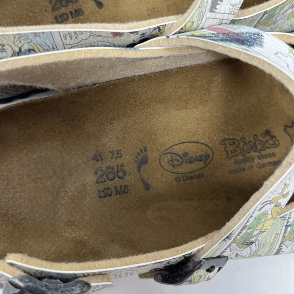 迪士尼 Birkenstock 木屐米奇米妮老鼠报纸漫画女式 L10 41 N 码 — 第 2/4 张图片