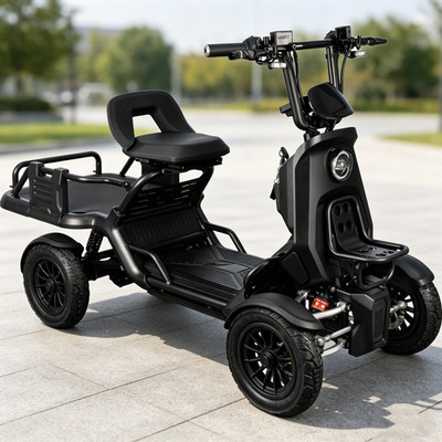 500W All Terrain 4 Wheel Mobility Scooter 48V 27Ah Hill Assist Safety Lights NEW