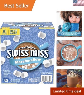 Delightful 30-Count Chocolate Hot Cocoa Mix with Mini Marshmallows - Gluten-Free