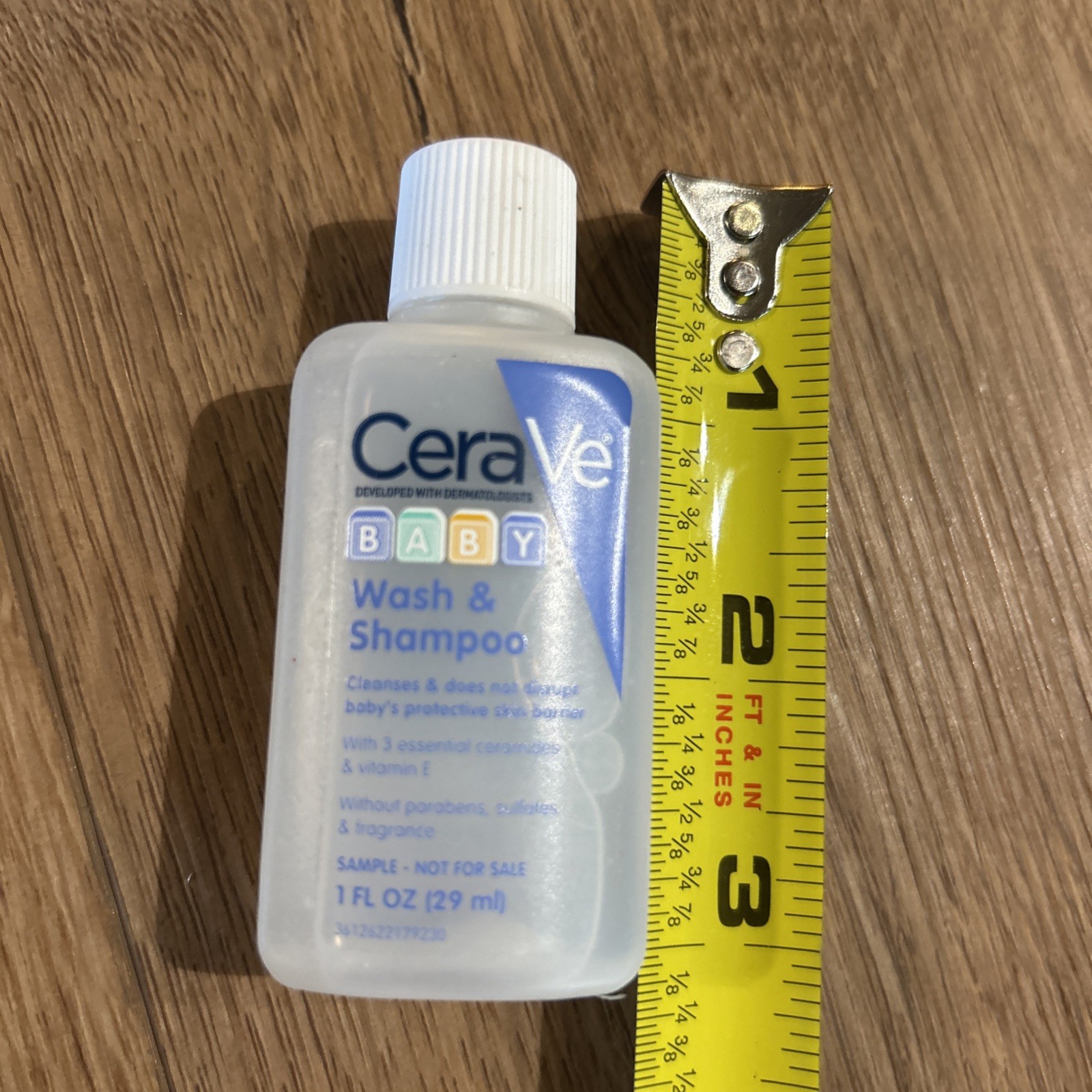 CeraVe Baby Wash & Shampoo 1 oz. Travel Size Bottles Lot of 4 New Gentle