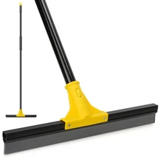 Squeegee Broom for Floor, 18'' Heavy Duty Rubber Wiper with 60'' Long Handle ...