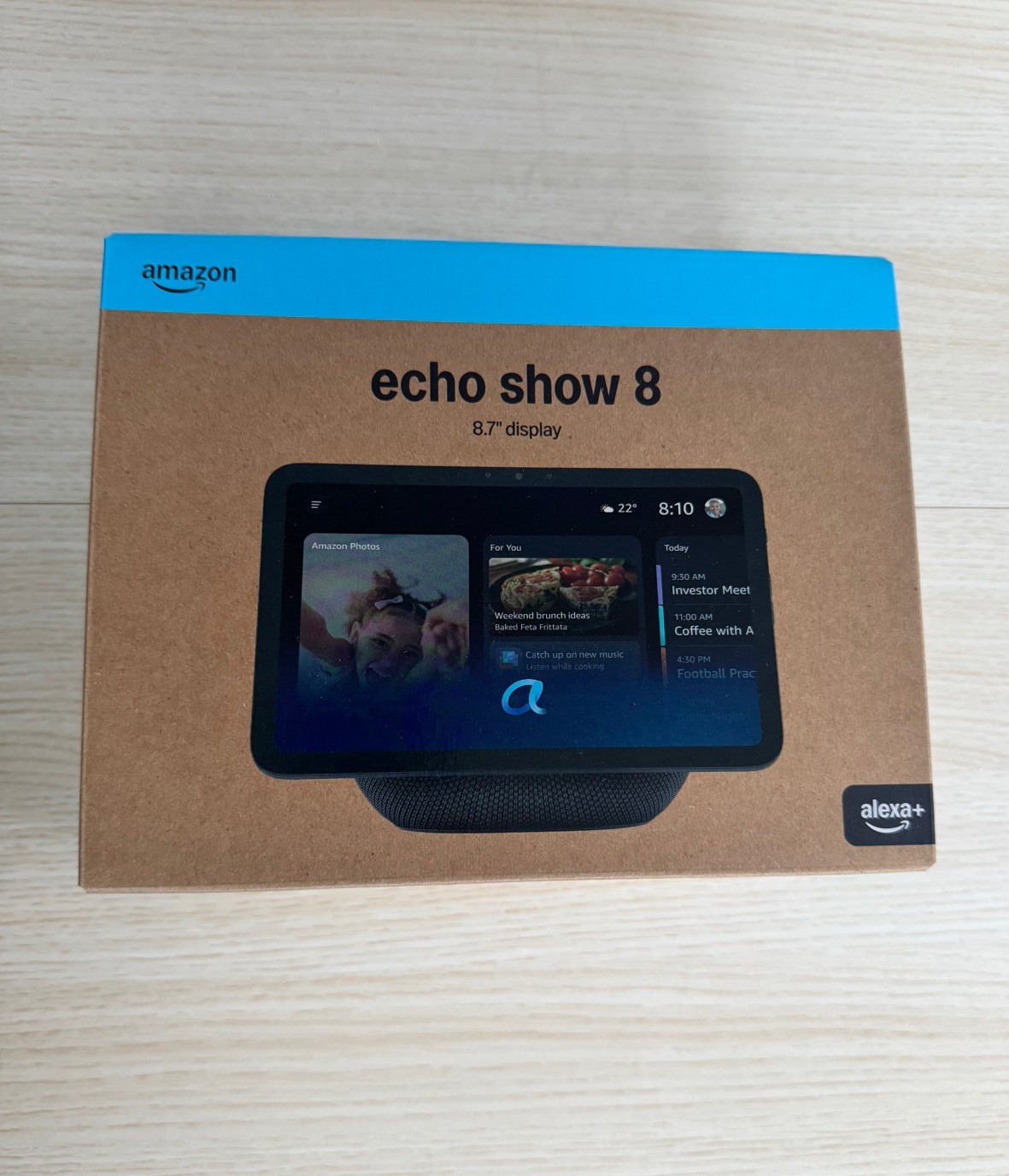Amazon Echo Show 8 (newest gen), Vibrant HD 8.7" display with spatial audio